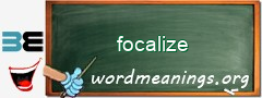 WordMeaning blackboard for focalize